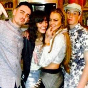 Lindsay Lohan pose avec ses frères et soeurs (Michael, Ali et Cody). Photo postée sur Instagram, le 25 août 2015