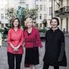 Roberto Rossellini, Ingrid Rossellini, Pia Lindstrom et Isabella Rossellini - Les enfants d'Ingrid Bergman se retrouvent à Stockholm pour la projection du documentaire "Je suis Ingrid" à Stockholm le 24 août 2015.