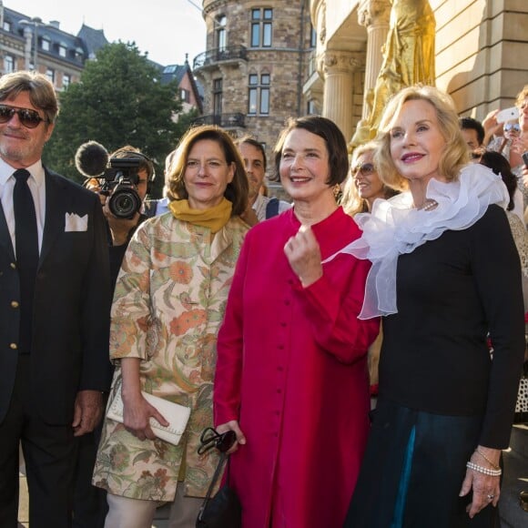 Roberto Rossellini, Ingrid Rossellini, Pia Lindstrom et Isabella Rossellini - Les enfants d'Ingrid Bergman se retrouvent à Stockholm pour la projection du documentaire "Je suis Ingrid" à Stockholm le 24 août 2015.