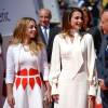 La reine Rania de Jordanie était invitée à s'exprimer le 26 août 2015 lors de l'inauguration de l'Université d'été du MEDEF à Jouy-en-Josas (Yvelines). Sa fille la princesse Iman, 18 ans, l'accompagnait.