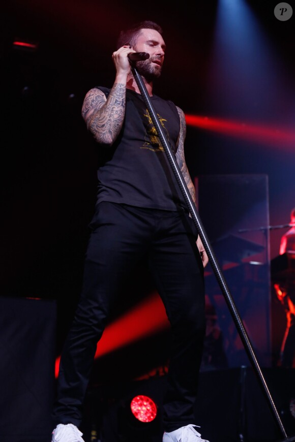 Adam Levine et son groupe Maroon 5 en concert au Zénith à Paris. Le 24 mai 2015 