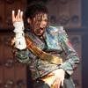 Michael Jackson en concert à Hambourg, le 10 août 1992.