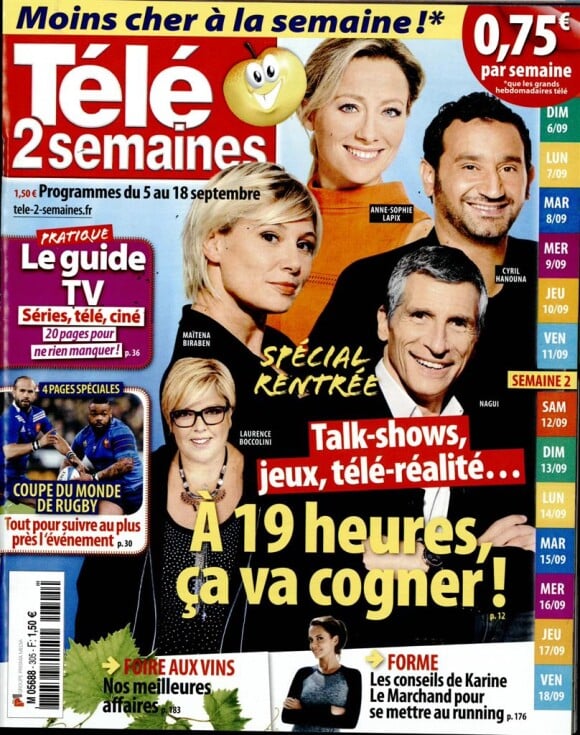 Magazine Télé 2 semaines - Programmes du 5 au 18 septembre 2015.