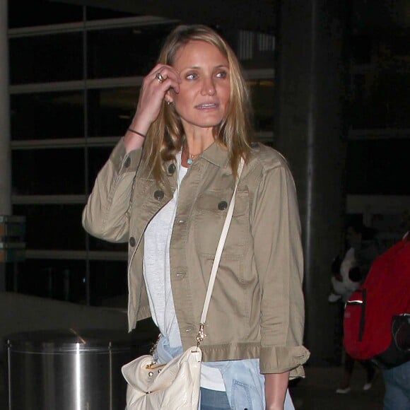 Cameron Diaz à son arrivée à l'aéroport LAX de Los Angeles, le 31 août 2015