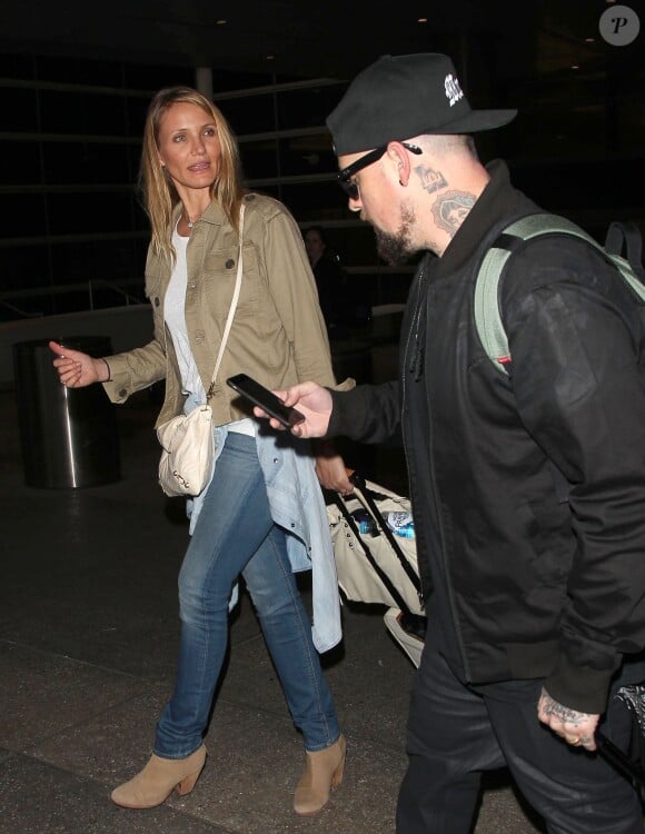 Cameron Diaz à son arrivée à l'aéroport LAX de Los Angeles, le 31 août 2015