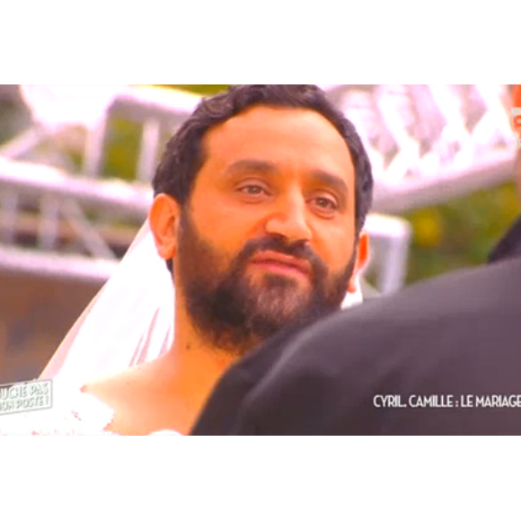 Mariage de Cyril Hanouna et Camille Combal - Emission Touche pas à mon poste sur D8, le 31 août 2015.