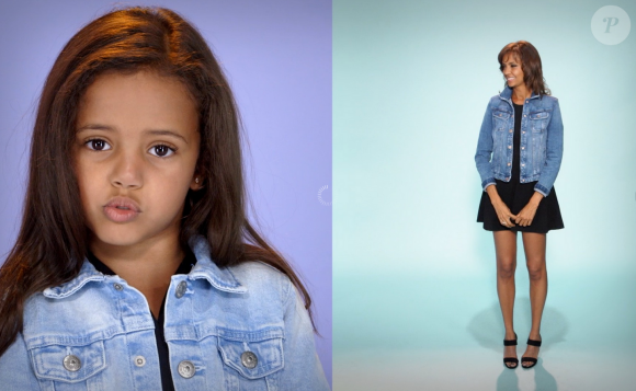Karine Le Marchand et son double en miniature,dans la nouvelle campagne publicitaire de M6 pour la rentrée 2015.