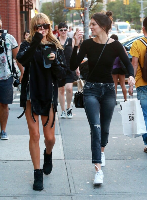 Hailey Baldwin et Kendall Jenner à New York, le 31 août 2015.