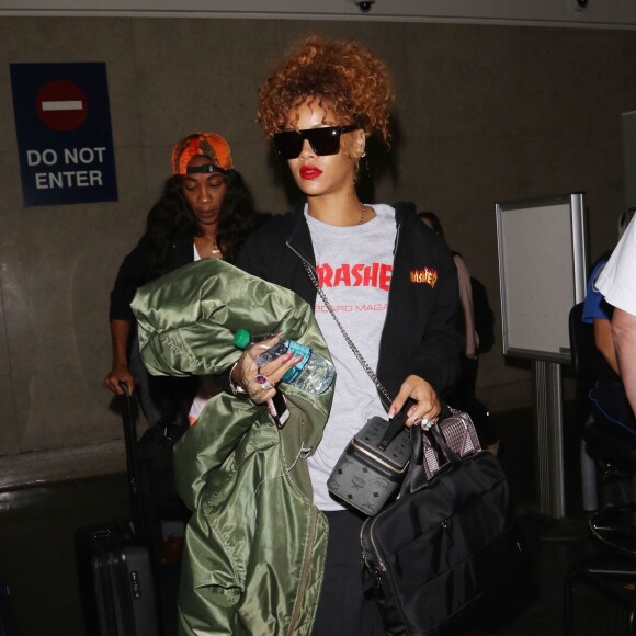 Rihanna à l'aéroport LAX de Los Angeles, le 1er septembre 2015.