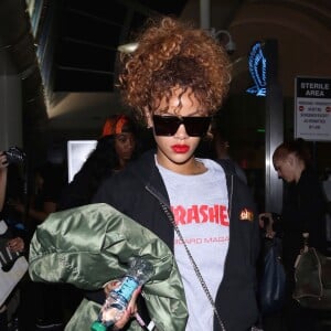 Rihanna à l'aéroport LAX de Los Angeles, le 1er septembre 2015.