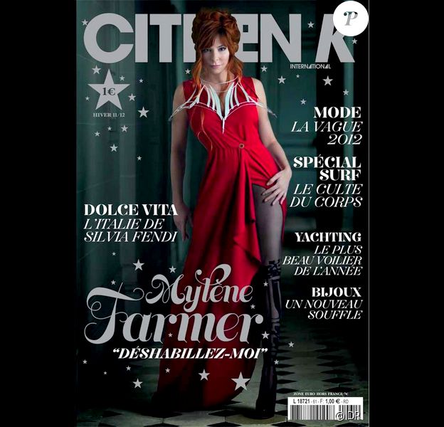 Mylène Farmer photographiée par Bruno Aveillan pour le magazine "Citizen K", fin 2011.