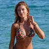 Catarina Sikiniotis, Miss Portugal 2013, en vacances à Mykonos, île dont est originaire son père Damianos, début septembre 2015.