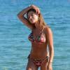 Catarina Sikiniotis, Miss Portugal 2013, en vacances à Mykonos, île dont est originaire son père Damianos, début septembre 2015.