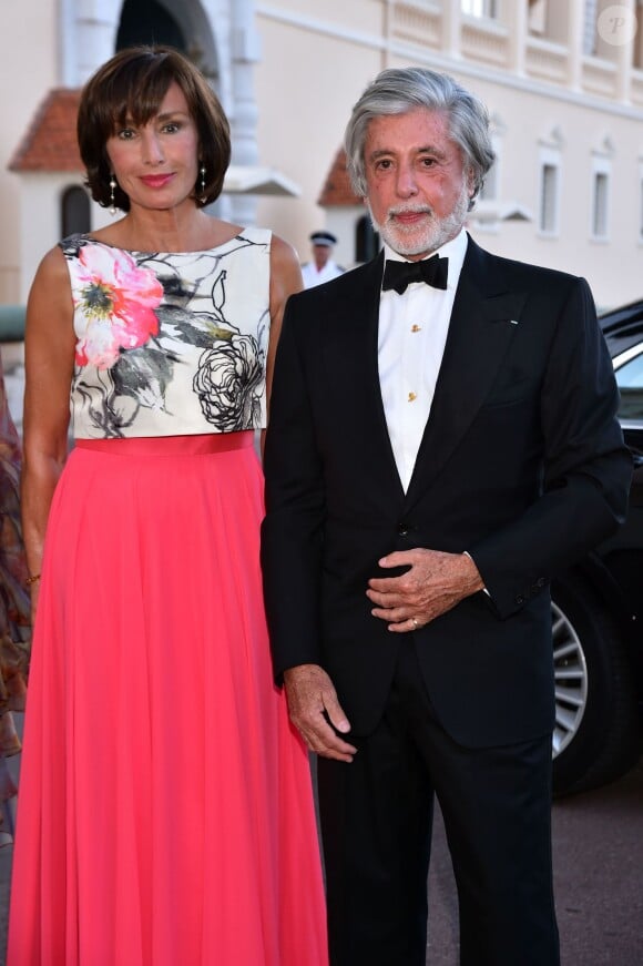 Son Excellence Maguy Maccario Doyle, ambassadeur de la principauté de Monaco aux USA et au Canada, arrive le 5 septembre 2015 au dîner de gala de la Princess Grace Foundation - USA organisé dans la cour d'honneur du palais princier à Monaco, au cours duquel l'acteur américain s'est vu remettre le Prince Rainier III Award.