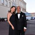 Fawaz Gruosi et sa compagne Sophie Taylor arrivant le 5 septembre 2015 au dîner de gala de la Princess Grace Foundation - USA au palais princier à Monaco. L'acteur Robert Redford s'est vu remettre le Prince Rainier III Award, et le réalisateur Cary Joji Fukunaga (True Detective) le Princess Grace Statue Award.