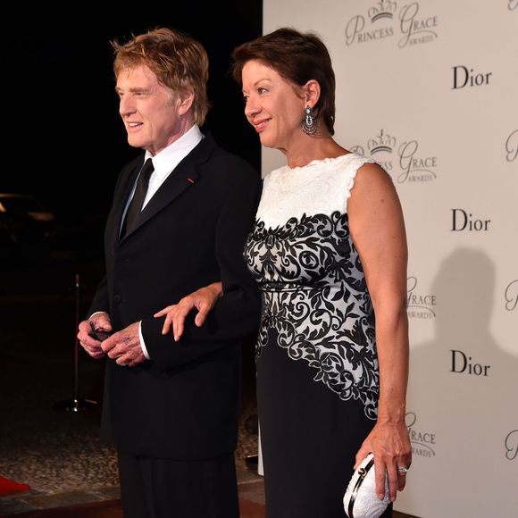 Robert Redford et sa femme Sibylle Szaggars-Redford arrivant le 5 septembre 2015 au dîner de gala de la Princess Grace Foundation - USA au palais princier à Monaco. L'acteur Robert Redford s'est vu remettre le Prince Rainier III Award, et le réalisateur Cary Joji Fukunaga (True Detective) le Princess Grace Statue Award.