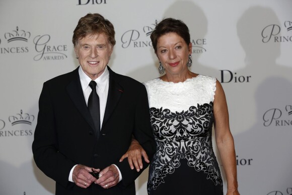 Robert Redford et sa femme Sibylle Szaggars le 5 septembre 2015 au palais princier à Monaco, lors du dîner de gala de la Princess Grace Foundation - USA qui a récompensé l'acteur Robert Redford (Prix Prince Rainier III) et le réalisateur Cary Joji Fukunaga (Prix Princesse Grace).