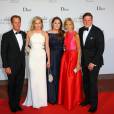 Christopher LeVine Senior, cousin du Prince Albert, Ginna LeVine, Kelly LeVine, Victoria "Vicki" LeVine, Christopher Levine Jr, parrain du petit Jacques de Monaco, le 5 septembre 2015 au palais princier à Monaco, lors du dîner de gala de la Princess Grace Foundation - USA qui a récompensé l'acteur Robert Redford (Prix Prince Rainier III) et le réalisateur Cary Joji Fukunaga (Prix Princesse Grace).