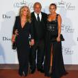 Sir Philip Green, sa femme Lady Tina Green et leur fille Chloe Green le 5 septembre 2015 au palais princier à Monaco, lors du dîner de gala de la Princess Grace Foundation - USA qui a récompensé l'acteur Robert Redford (Prix Prince Rainier III) et le réalisateur Cary Joji Fukunaga (Prix Princesse Grace).