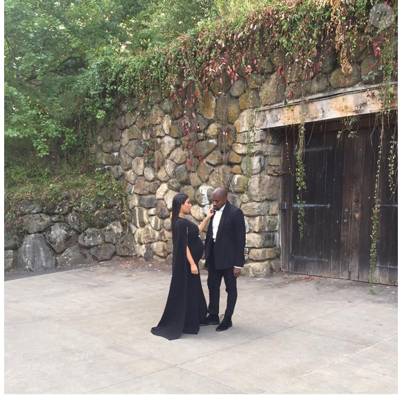 Kim Kardashian et Kanye West, sur leur 31 pour le mariage de leur ami Steve Stoute. Photo publiée le 6 septembre 2015.