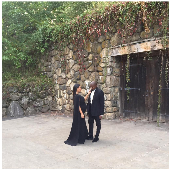Kim Kardashian et Kanye West, sur leur 31 pour le mariage de leur ami Steve Stoute. Photo publiée le 6 septembre 2015.