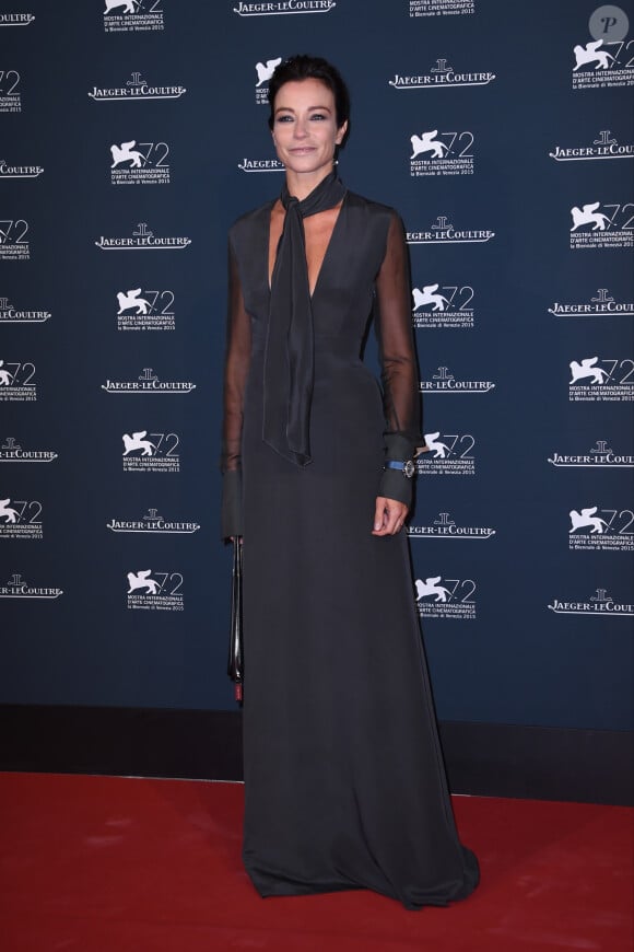 Stefania Rocca assiste à la soirée Jaeger-LeCoultre en marge de la 72e Mostra de Venise, à l'hôtel Excelsior. Venise, le 7 septembre 2015.