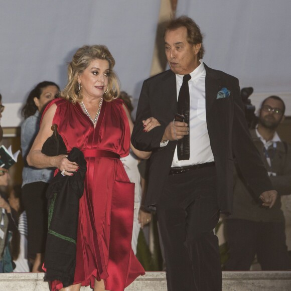 Catherine Deneuve assiste à la soirée Jaeger-LeCoultre en marge de la 72e Mostra de Venise, à l'hôtel Excelsior. Venise, le 7 septembre 2015.