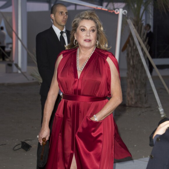 Catherine Deneuve assiste à la soirée Jaeger-LeCoultre en marge de la 72e Mostra de Venise, à l'hôtel Excelsior. Venise, le 7 septembre 2015.