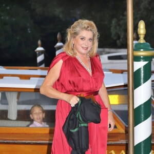 Catherine Deneuve assiste à la soirée Jaeger-LeCoultre en marge de la 72e Mostra de Venise, à l'hôtel Excelsior. Venise, le 7 septembre 2015.