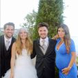 Cesc Fabregas et sa belle Daniella, enceinte au mariage d'un couple d'amis - photo publiée le 21 juin 2015