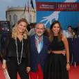 Olivier Dassault, sa femme Natacha Nikolajevic et sa fille Helena - Avant-première du film "Agents Très Spéciaux - Code U.N.C.L.E" et hommage à Michael Bay lors du 41e Festival du Film Americain de Deauville le 11 septembre 2015.