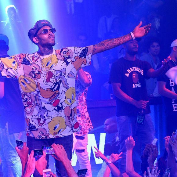 Exclusif - Chris Brown au Gotha à Cannes, le 30 juillet 2015.