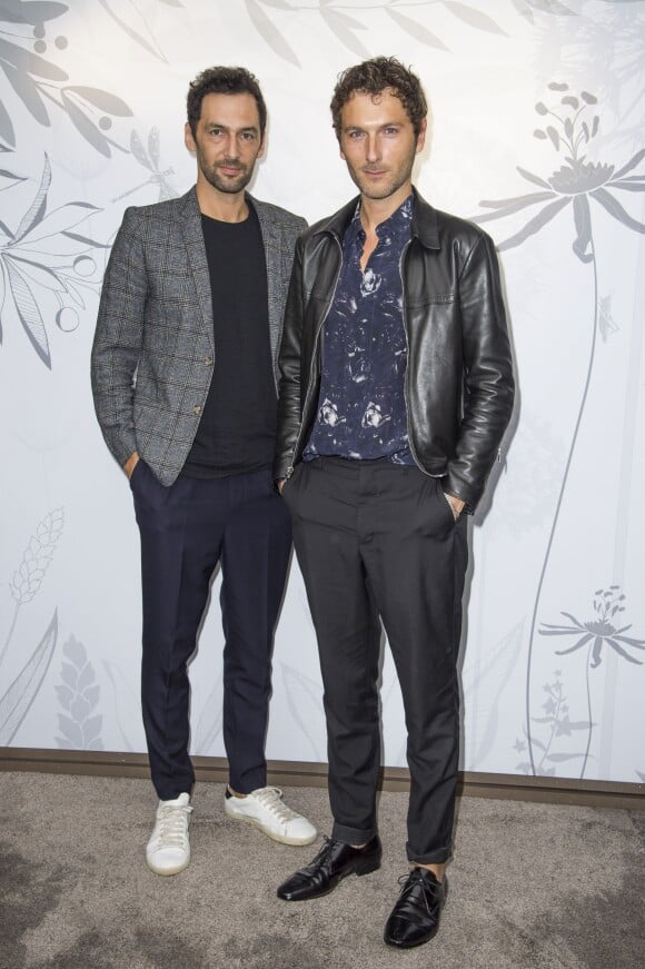 Simon Buret et Olivier Coursier du groupe Aaron assistent à la soirée d'inauguration du Musée Ephémère Chaumet, au 12 Place Vendôme. Paris, le 12 septembre 2015.