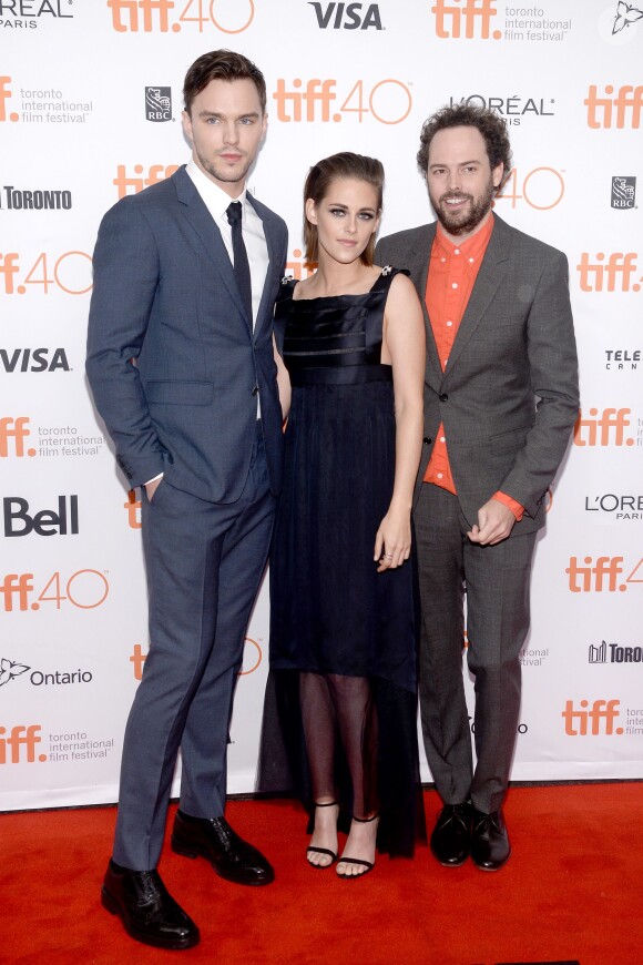Nicholas Hoult , Kristen Stewart et le réalisateur Drake Doremus - L'avant-première du film Equals à Toronto le 13 septembre 2015