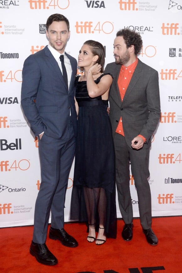 Nicholas Hoult, Kristen Stewart et le réalisateur Drake Doremus - L'avant-première du film Equals à Toronto le 13 septembre 2015