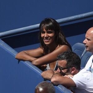 Shy'm lors du huitième de finale de Benoît Paire à l'US Open à l'USTA Billie Jean King National Tennis Center de Flushing dans le Queens à New York le 6 septembre 2015