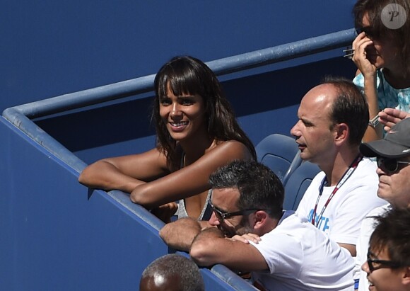 Shy'm lors du huitième de finale de Benoît Paire à l'US Open à l'USTA Billie Jean King National Tennis Center de Flushing dans le Queens à New York le 6 septembre 2015