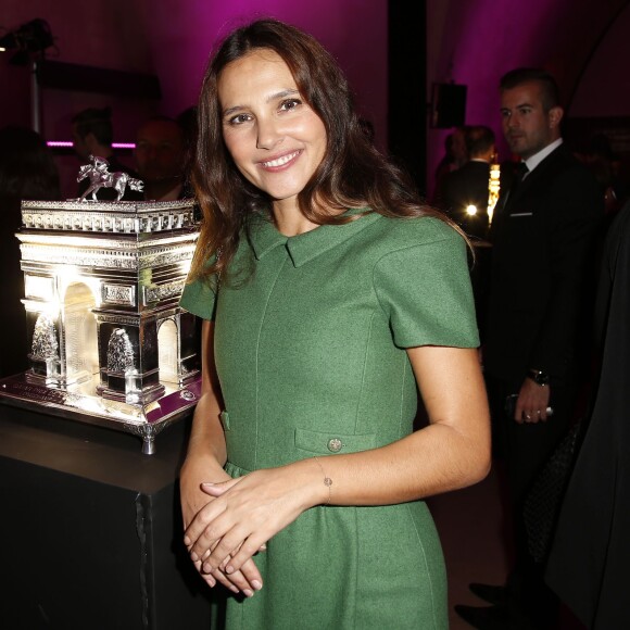 Virginie Ledoyen lors de la soirée de lancement du Qatar Prix de l'Arc de Triomphe 2015, le Championnat du Monde des Pur-Sang à l'Arc de Triomphe à Paris, le 15 septembre 2015.