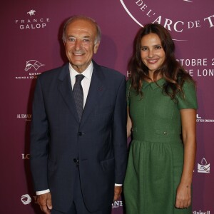 Bertrand Bélinguier (président de France Galop), Virginie Ledoyen - Soirée de lancement du Qatar Prix de l'Arc de Triomphe 2015, le Championnat du Monde des Pur-Sang à l'Arc de Triomphe à Paris, le 15 septembre 2015.