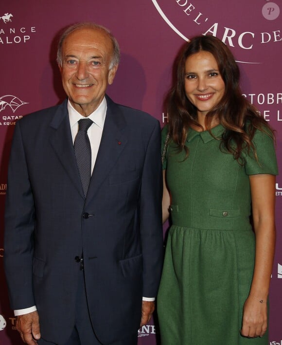 Bertrand Bélinguier (président de France Galop), Virginie Ledoyen - Soirée de lancement du Qatar Prix de l'Arc de Triomphe 2015, le Championnat du Monde des Pur-Sang à l'Arc de Triomphe à Paris, le 15 septembre 2015.