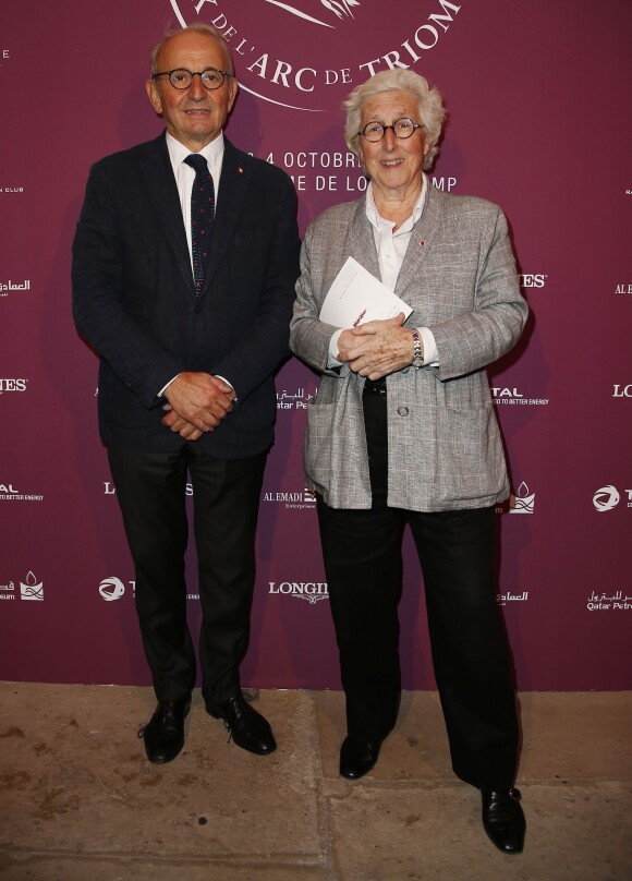 Le Professeur Francine Leca (co-fondatrice et présidente de Mécénat Chirurgie Cardiaque), guest - Soirée de lancement du Qatar Prix de l'Arc de Triomphe 2015, le Championnat du Monde des Pur-Sang à l'Arc de Triomphe à Paris, le 15 septembre 2015.
