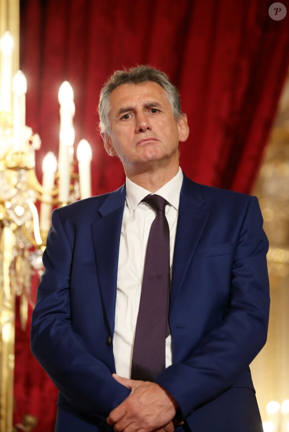 Jean-Claude Maillard - Remise du Prix de l'Audace Créatrice à Jean-Claude Maillard, PDG et fondateur du groupe Figeac Aéro, au palais de l'Elysée à Paris, le 15 septembre 2015.