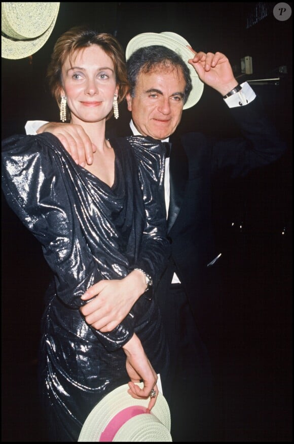 Guy Béart et son épouse lors des 100 ans de Maurice Chevalier le 15 avril 1988