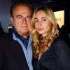 Guy Béart avec sa fille Emmanuelle lors de la soirée d'inauguration du Sony Dream World, au Palais des Congrès le 4 septembre 2003