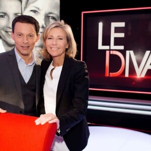 Exclusif - Enregistrement de l'émission "Le Divan" présentée par Marc-Olivier Fogiel avec Claire Chazal en invitée, le 23 mai 2015.