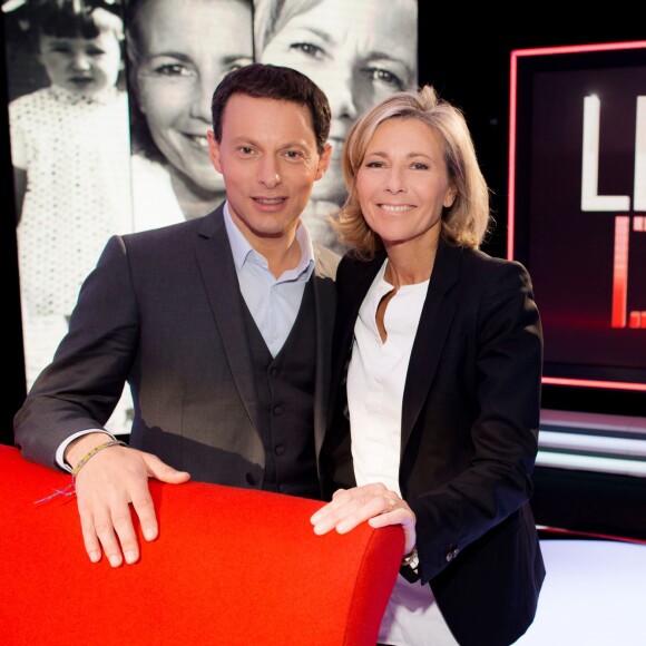 Exclusif - Enregistrement de l'émission "Le Divan" présentée par Marc-Olivier Fogiel avec Claire Chazal en invitée, le 23 mai 2015.