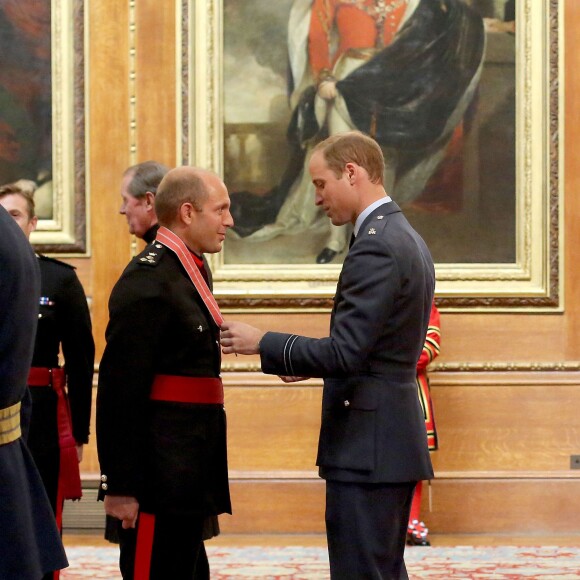 Le prince William présidait le 17 septembre 2015 à Buckingham Palace une cérémonie de remises d'insignes de l'OBE.