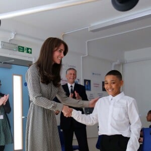 Kate Middleton, duchesse de Cambridge, en visite au centre Anna Freud à Londres le 17 septembre 2015.