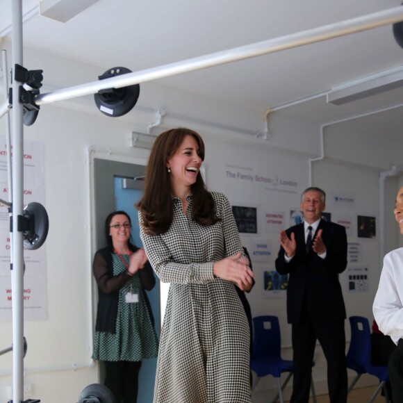 Kate Middleton, duchesse de Cambridge, en visite au centre Anna Freud à Londres le 17 septembre 2015.