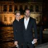 Michelle Hunziker et son mari Tomaso Trussardi pour la soirée Doppia Difesa, l'association de Michelle, lors de la 72e Mostra de Venise, le 7 septembre 2015.